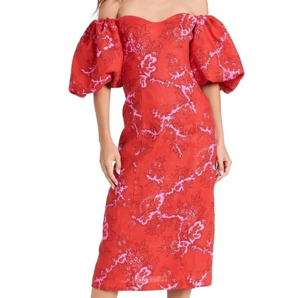Rhode Dresses | Rhode Women's Karima Dress | Color: Pink/Red | Size: 8 | Iesslee's Closet